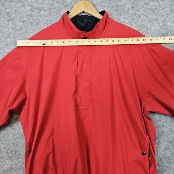 Footjoy Dryjoys Golf Rain Jacket Red Size L Short Sleeve Talking‎ Stick Logo - Picture 11 of 16